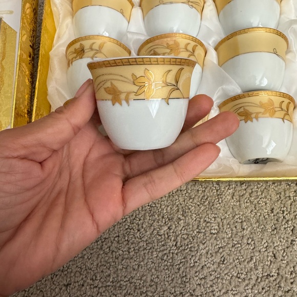 Other - Turkish Coffee Cups Set – 23 Pieces Fine Porcelain “Coffee Me” Gold Gift Boxes